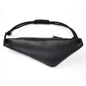 'THEO' Black leather bum bag