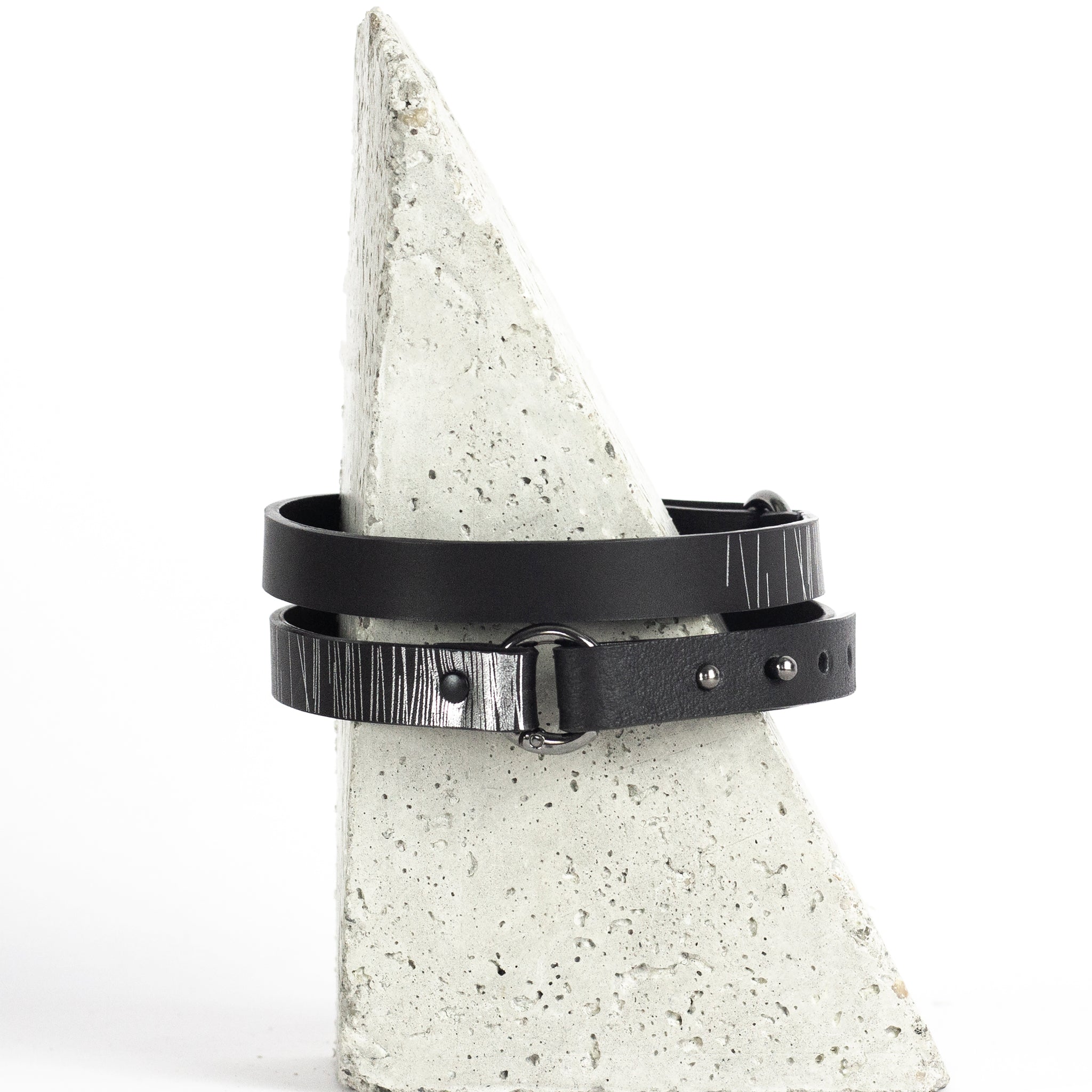 'SUJI' choker nyaklánc fekete és ezüst