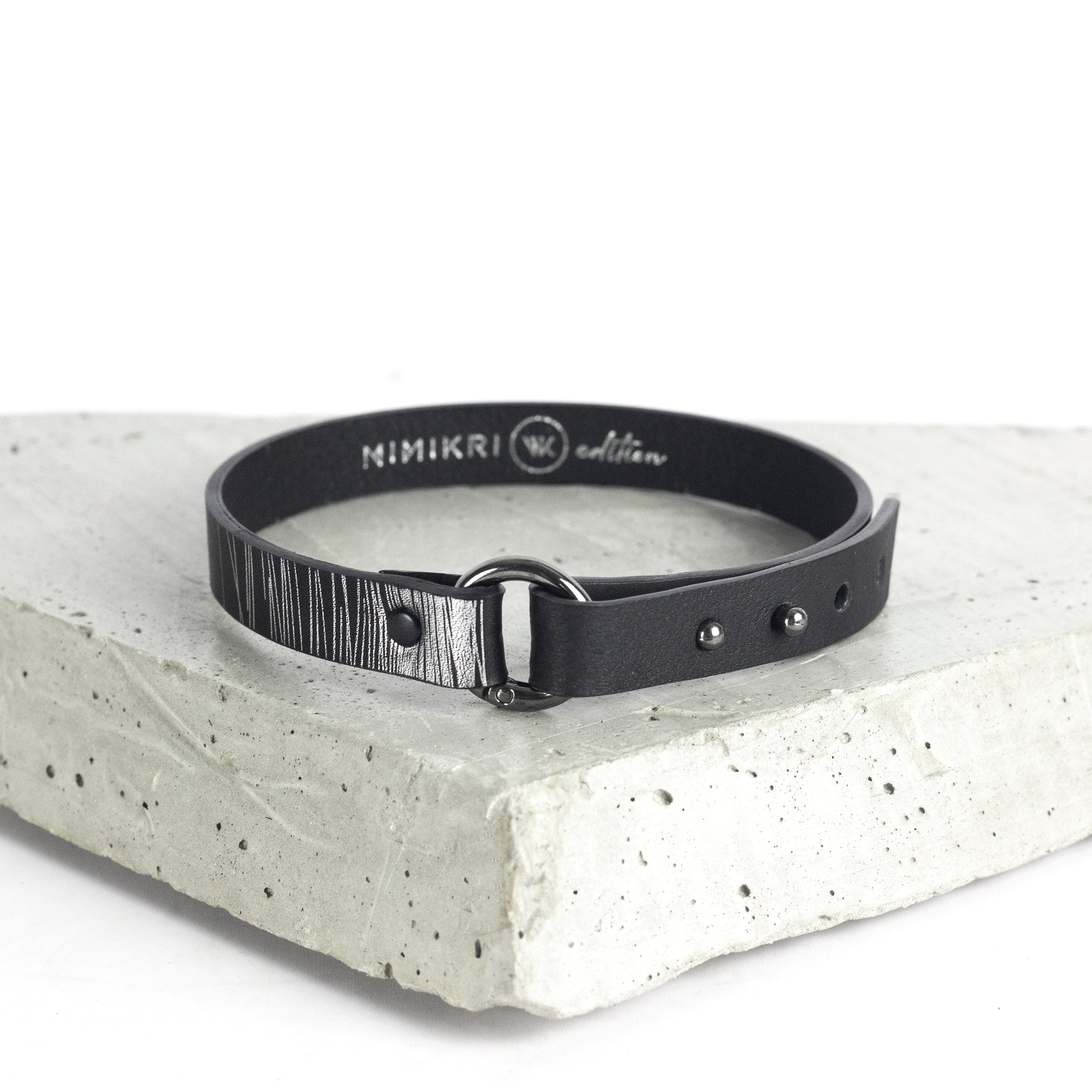 'SUJI' choker nyaklánc fekete és ezüst