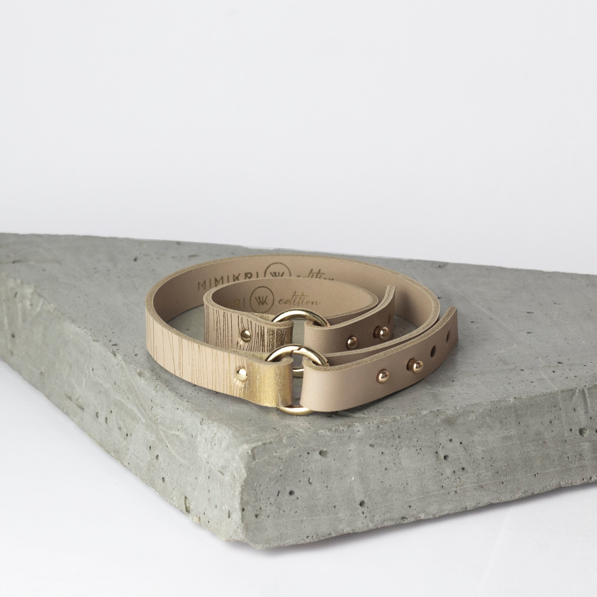 'SUJI' choker nyaklánc bézs és arany 