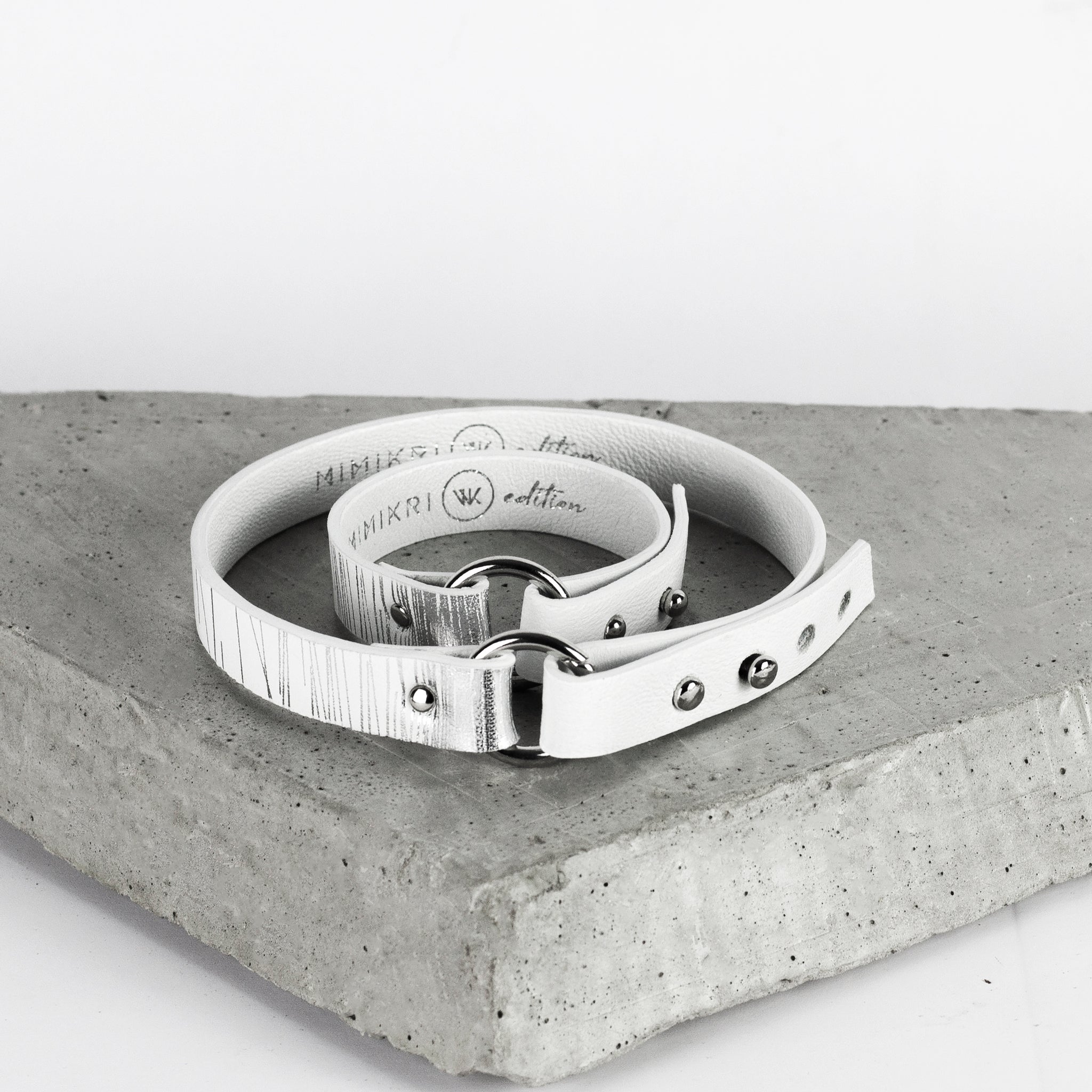 'SUJI' choker nyaklánc fehér és ezüst