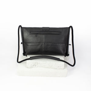 'LUNA' leather foldover bag