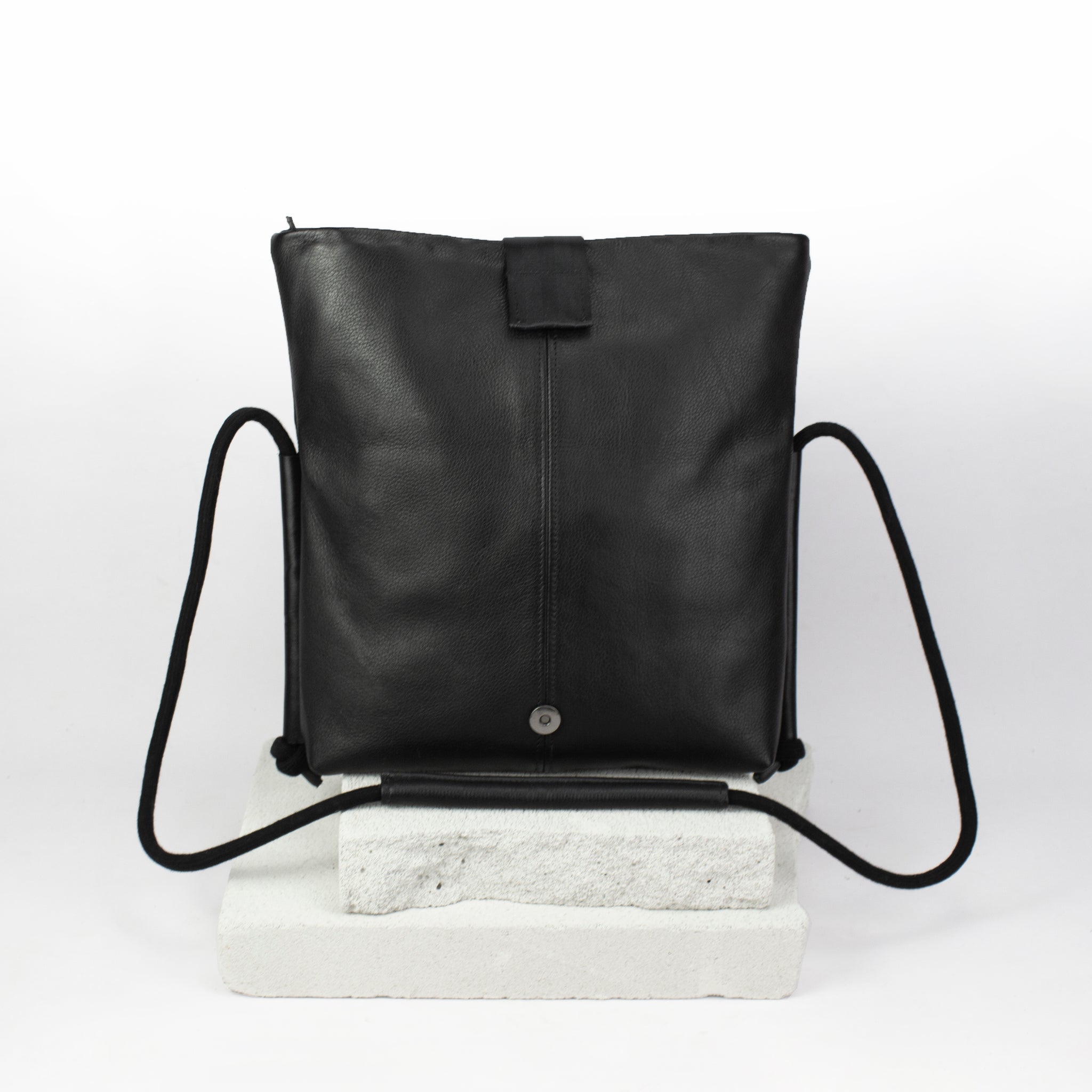 'LUNA' leather foldover bag