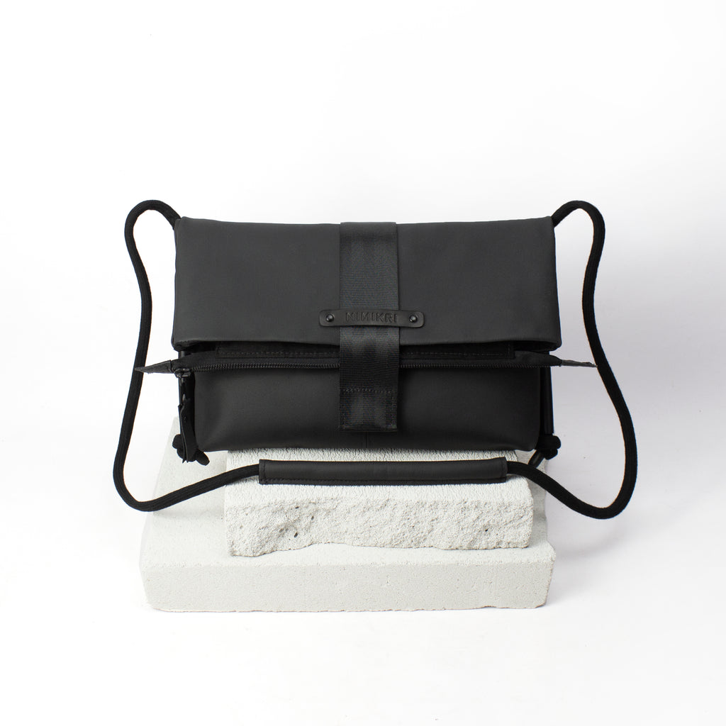 'LUNA' leather foldover bag