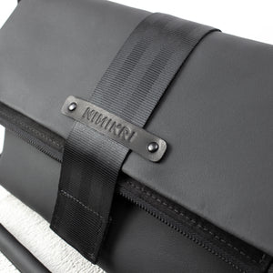 'LUNA' leather foldover bag