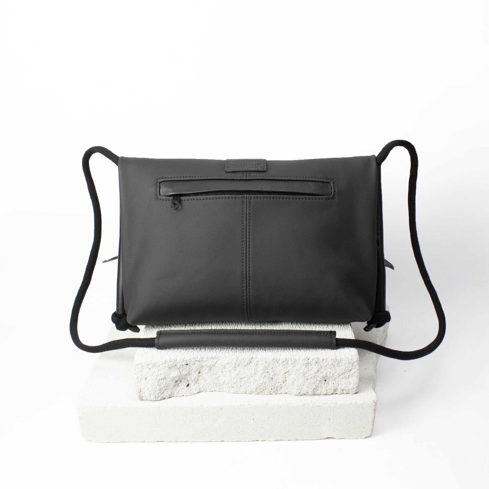 'LUNA' leather foldover bag