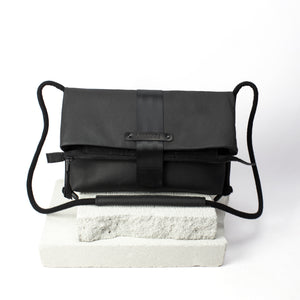 'LUNA' leather foldover bag- corn leather