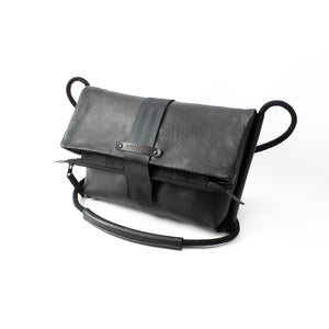 'LUNA' leather foldover bag