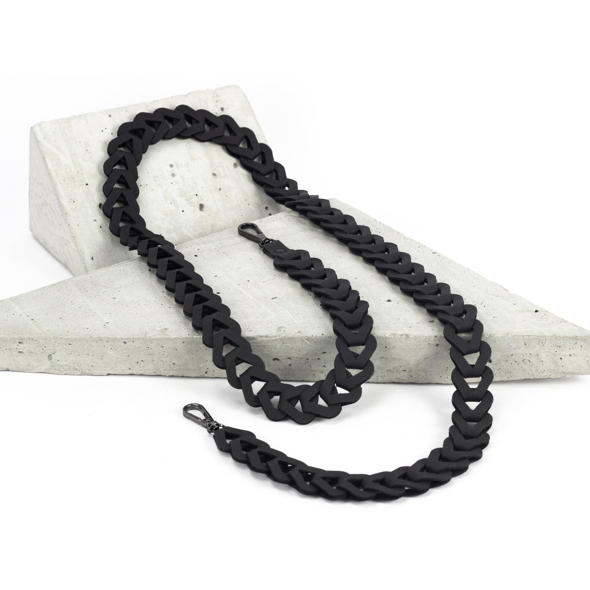 Leather braided bag strap - multiple length