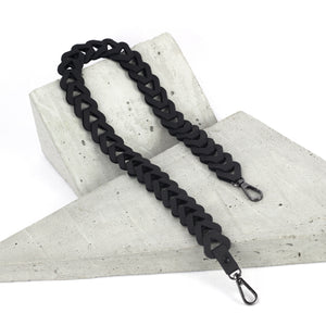 Leather braided bag strap - multiple length