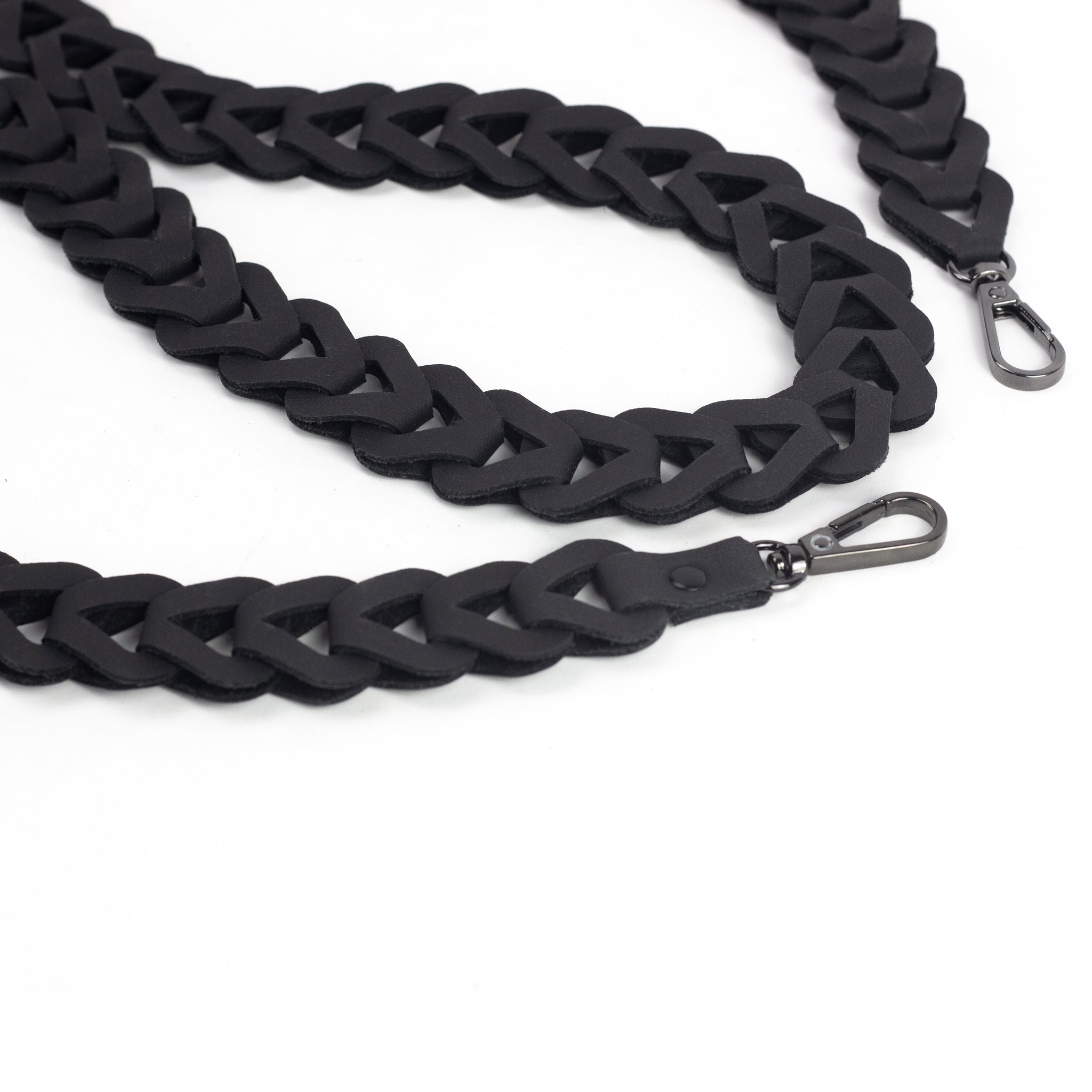 Leather braided bag strap - multiple length