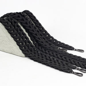 Leather braided bag strap - multiple length