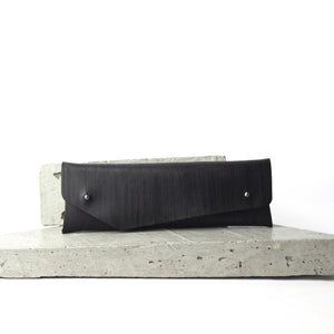 Pencil / glasses case minimal black scratched surface