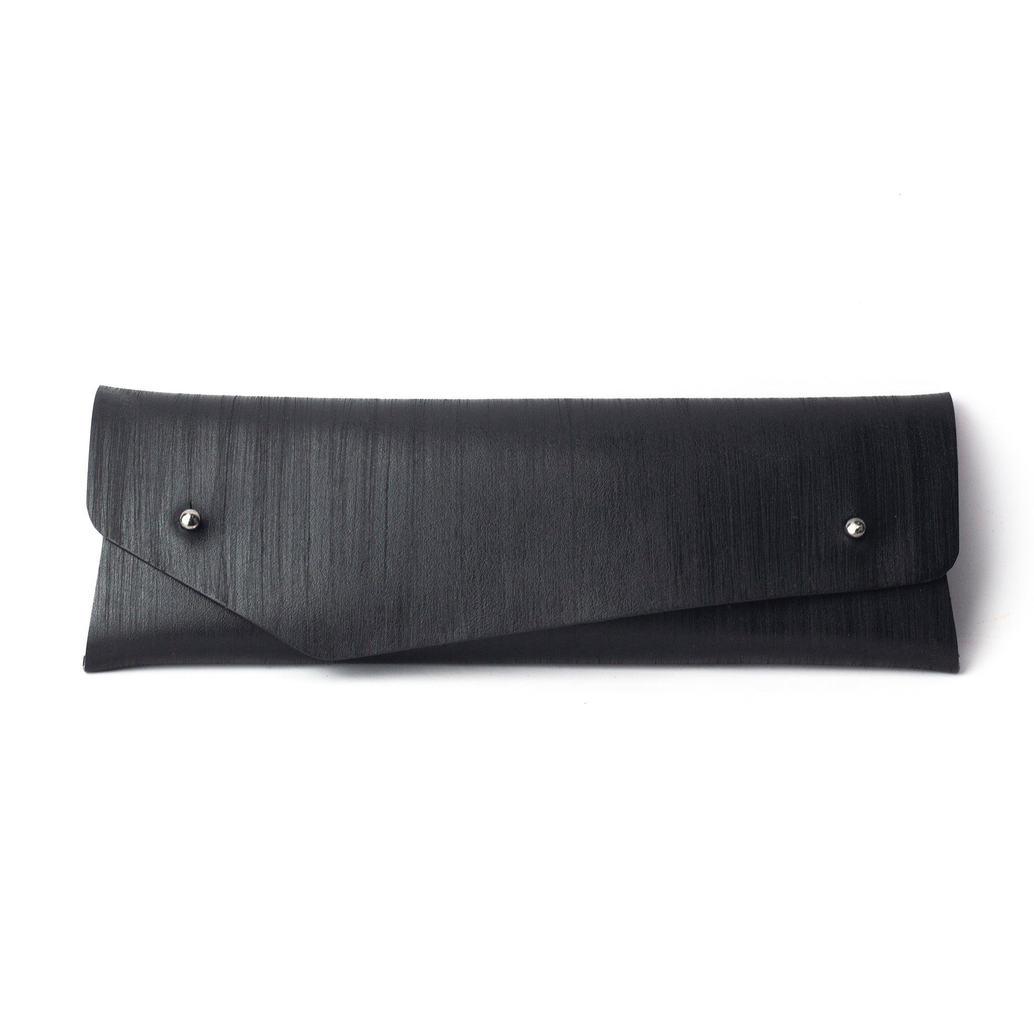 Pencil / glasses case minimal black scratched surface