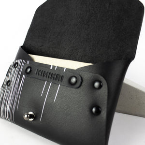 Kartenhalter/Geldbörse schwarz und silber