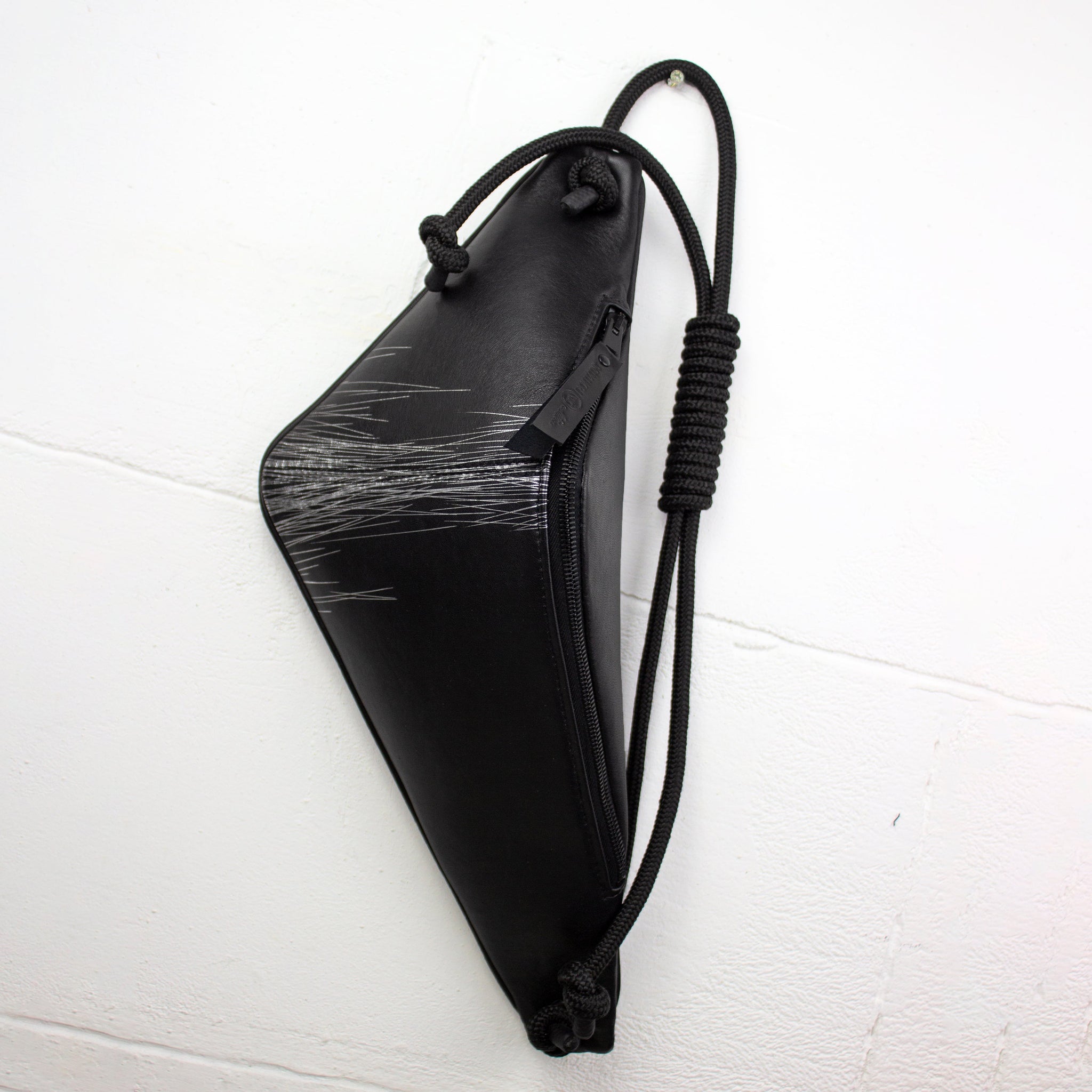 'THEO' Black leather bum bag