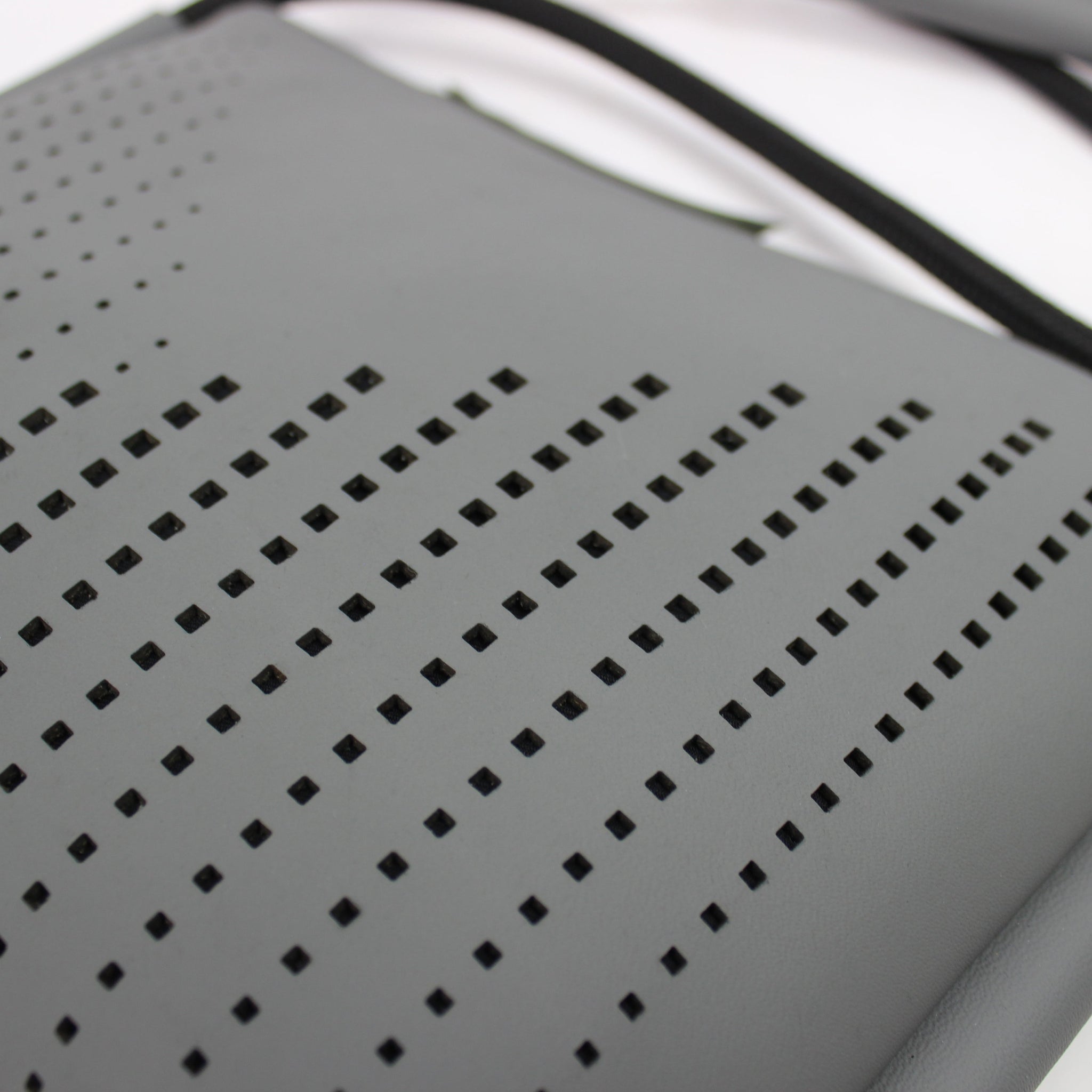 'DINA' Laser Cut Leather Shoulder Bag- Grey
