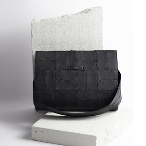 Designer clutch bag / genuine leather purse / recycled handbag-designer, designer bag, evening bag, geometric, handbag, leather bag, modular, modular clutch, small shoulder bag-Mimikri
