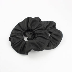 Leather scrunchie black - recycled leather hair tie-black, black leather, designer, designer jewelry, elastic, geometric, goth, hair accessory, hair jewelry, hair tie, leather jewelry, minimal, minimalist, Necklace, recycled, Recycled jewelry, recycled_leather, scrunchie, simple, tie, unique, vintage, wide-Mimikri