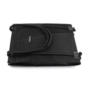 Black nappa leather laptop bag-adjustable, backpack, bag for work, black, black leather, black_leather, convertible, designer, designer bag, geometric, laptop_bag, large, leather tote, leather_bag, minimal, minimalist, recycled, rope, shoulder_bag, tote_bag-Mimikri