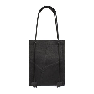 Black nappa leather laptop bag-adjustable, backpack, bag for work, black, black leather, black_leather, convertible, designer, designer bag, geometric, laptop_bag, large, leather tote, leather_bag, minimal, minimalist, recycled, rope, shoulder_bag, tote_bag-Mimikri