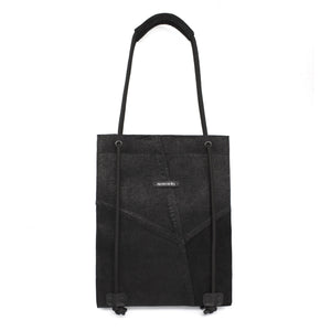 Black nappa leather laptop bag-adjustable, backpack, bag for work, black, black leather, black_leather, convertible, designer, designer bag, geometric, laptop_bag, large, leather tote, leather_bag, minimal, minimalist, recycled, rope, shoulder_bag, tote_bag-Mimikri