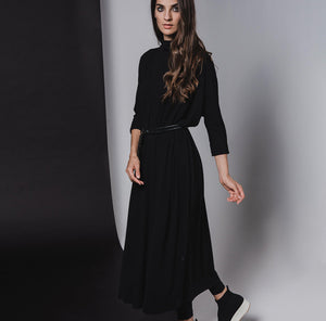Leather and rope hand-woven adjustable belt-Accessories, adjustable, band, Belt, black, black_leather, designer, designer_belt, genuine leather, hand-woven, knot, knotted belt, leather belt, leather woven belt, minimal, obi belt, string, tie, unique, waistband, woven-Mimikri