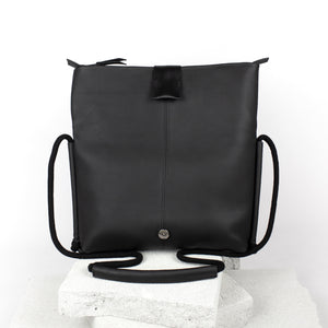 'LUNA' leather foldover bag
