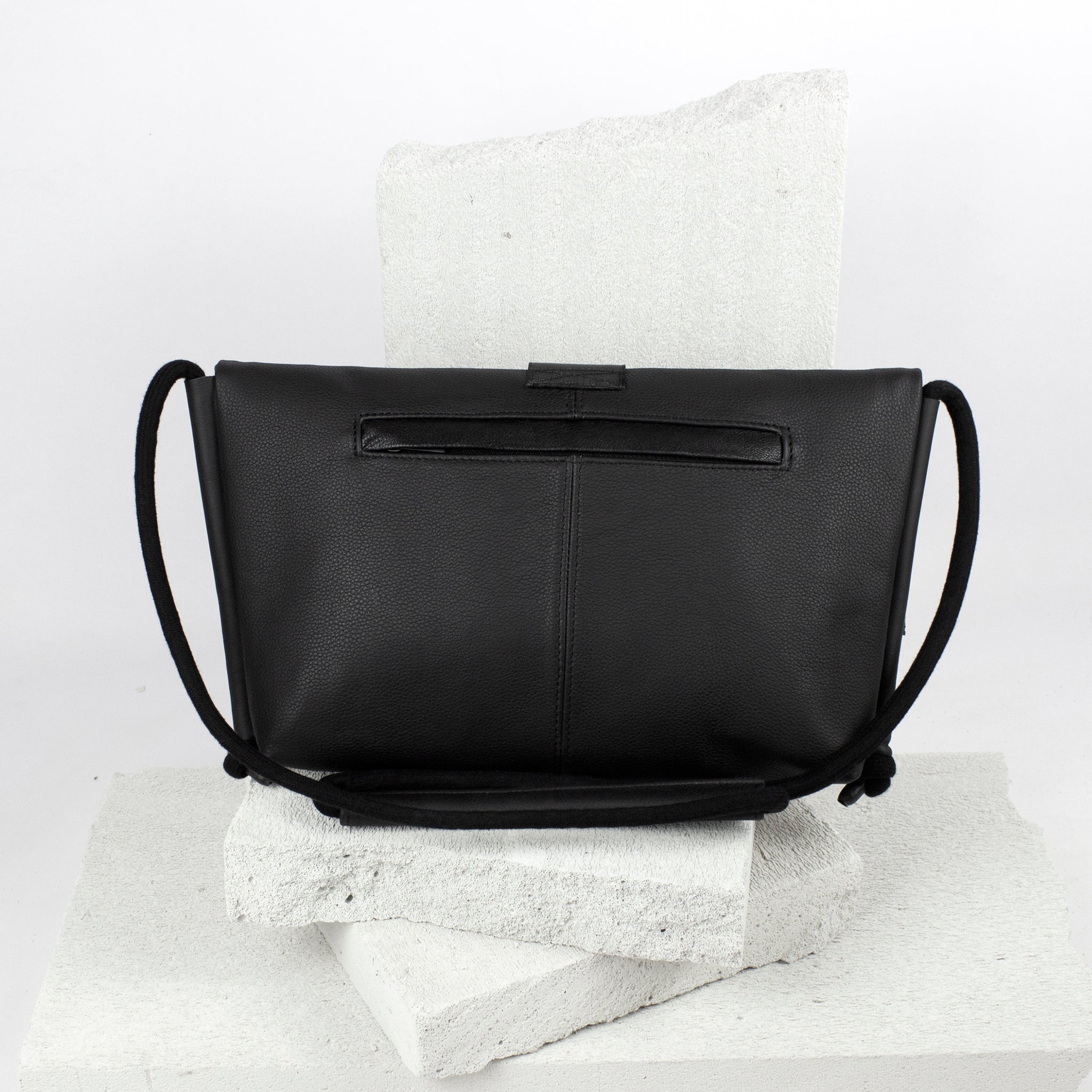 'LUNA' leather foldover bag
