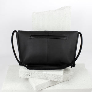 'LUNA' leather foldover bag