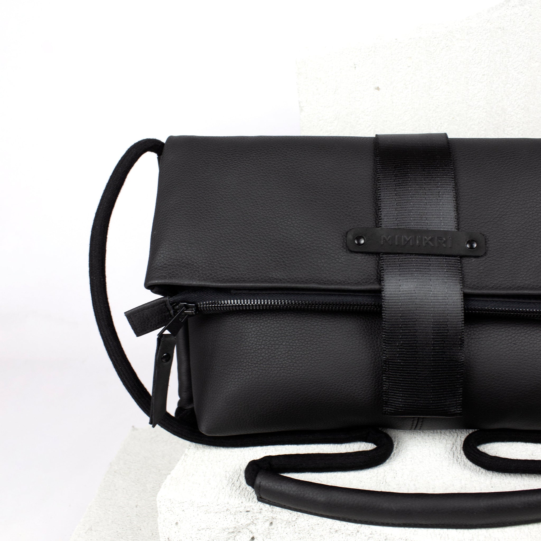 'LUNA' leather foldover bag