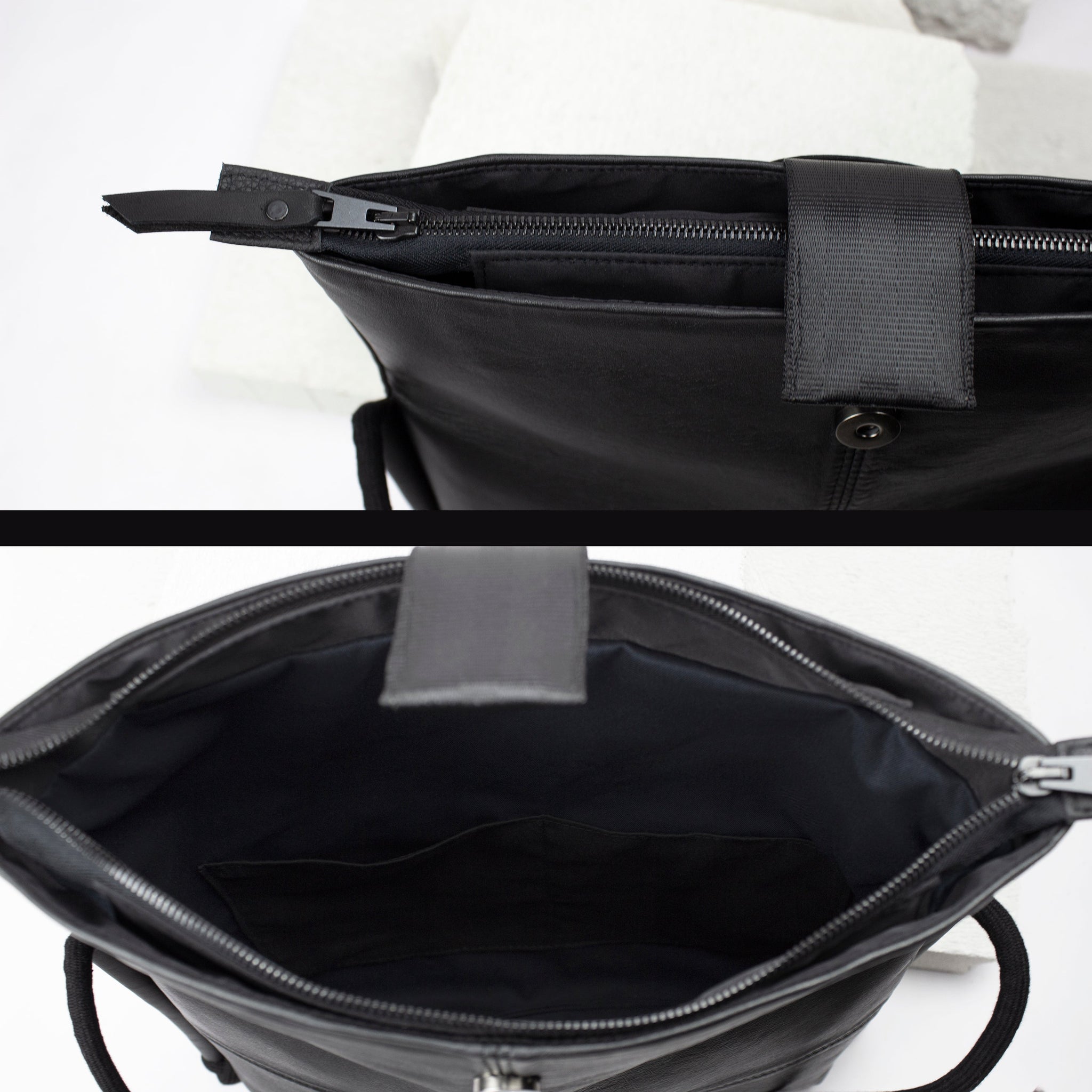 'LUNA' leather foldover bag
